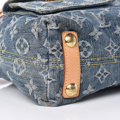 Louis Vuitton Monogram Denim Baggy PM Blue 10 of 15