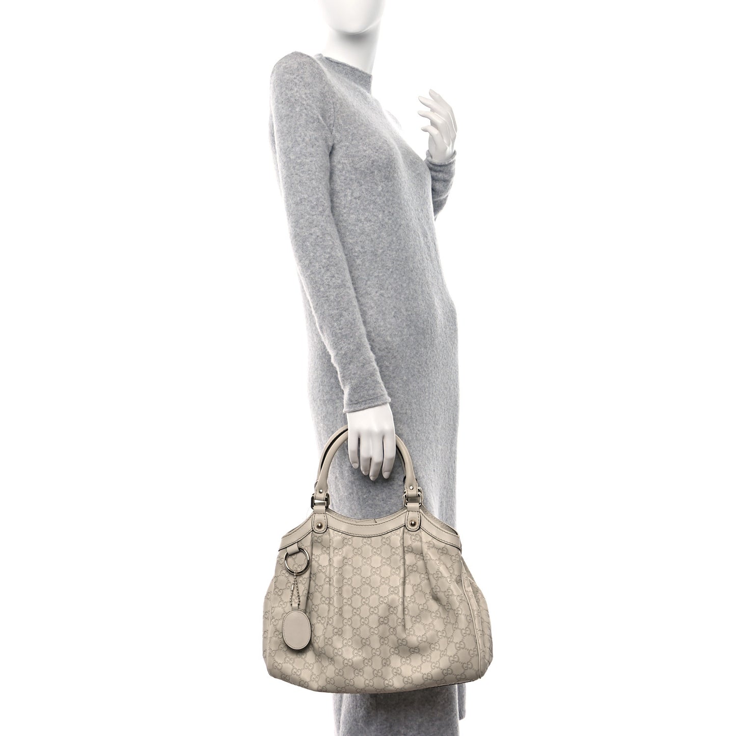 Guccissima Medium Sukey Tote Mystic White