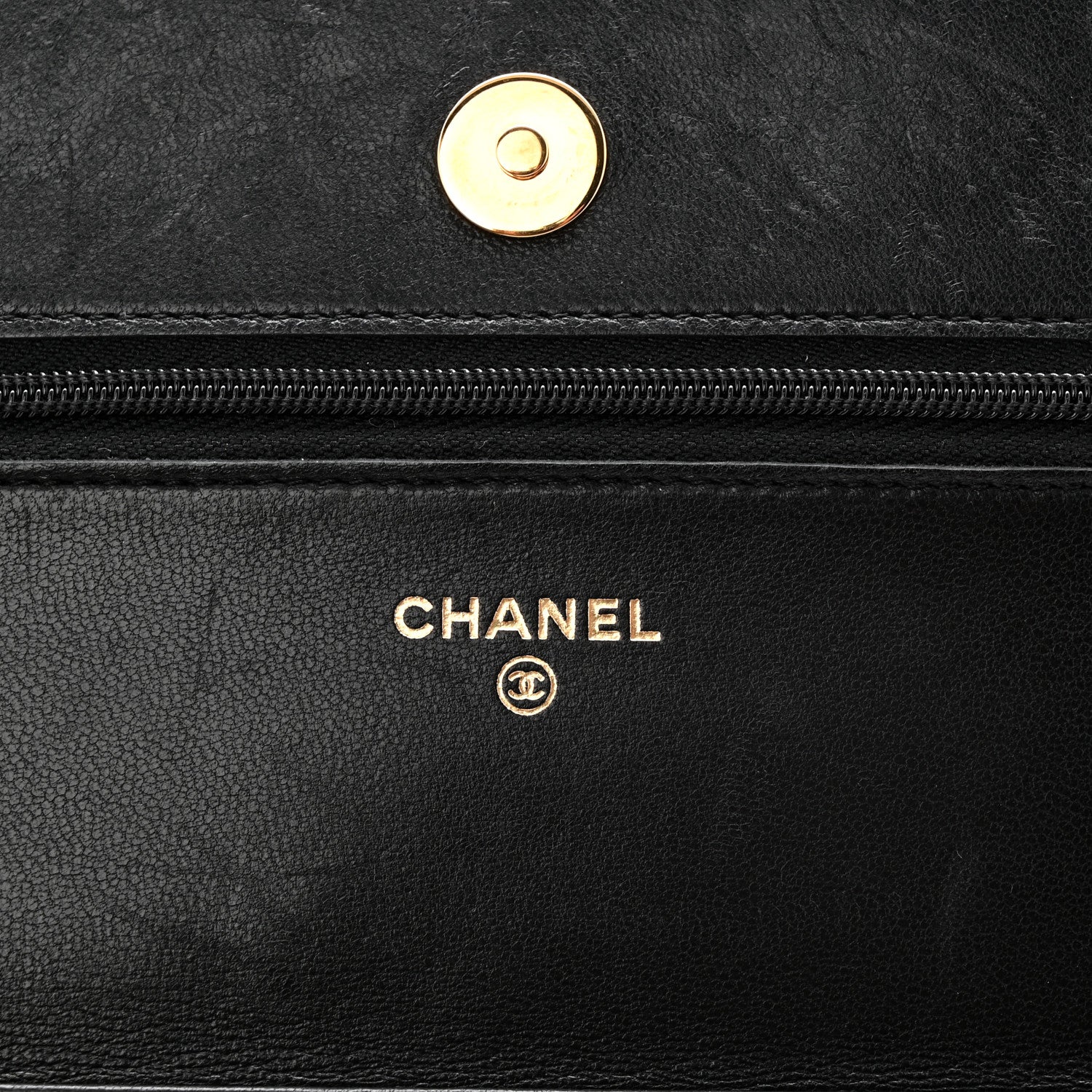 Chanel Lambskin Quilted Wallet On Chain WOC Black 6 of 12