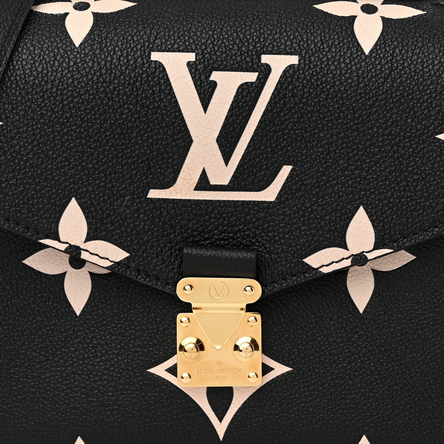 Louis Vuitton Empreinte Monogram Giant Pochette Metis Black Beige 7 of 10