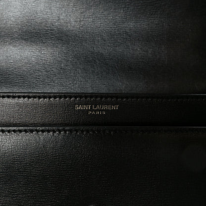 Saint Laurent Calfskin Medium Monogram Monochrome Sunset Black 8 of 11