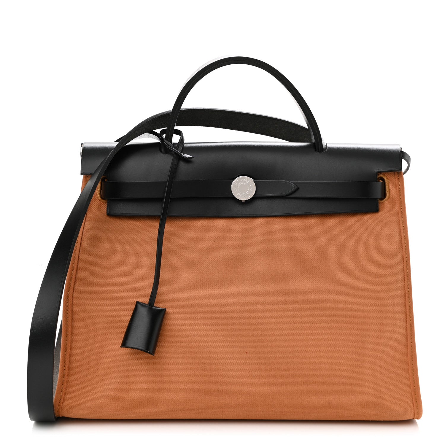 Hermes Vache Hunter Toile Herbag Zip PM 31 Sable Black 3 of 12