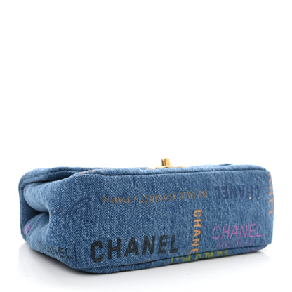 Chanel Denim Quilted Mini Denim Mood Rectangular Flap Blue Multicolor 4 of 9