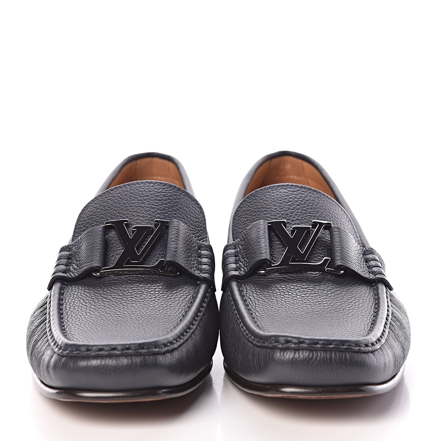 Louis Vuitton Calfskin Mens Montaigne Loafers 8 Marine 2 of 7
