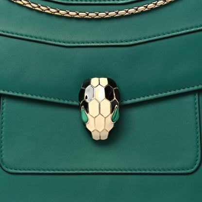 Bulgari Calfskin Serpenti Forever Medium Shoulder Bag Emerald Green 8 of 14