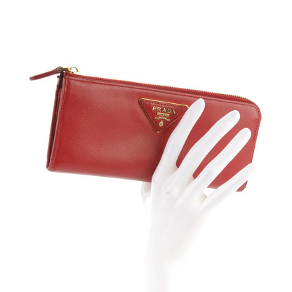 Prada Saffiano Metal Zip Around Wallet Fuoco 2 of 10