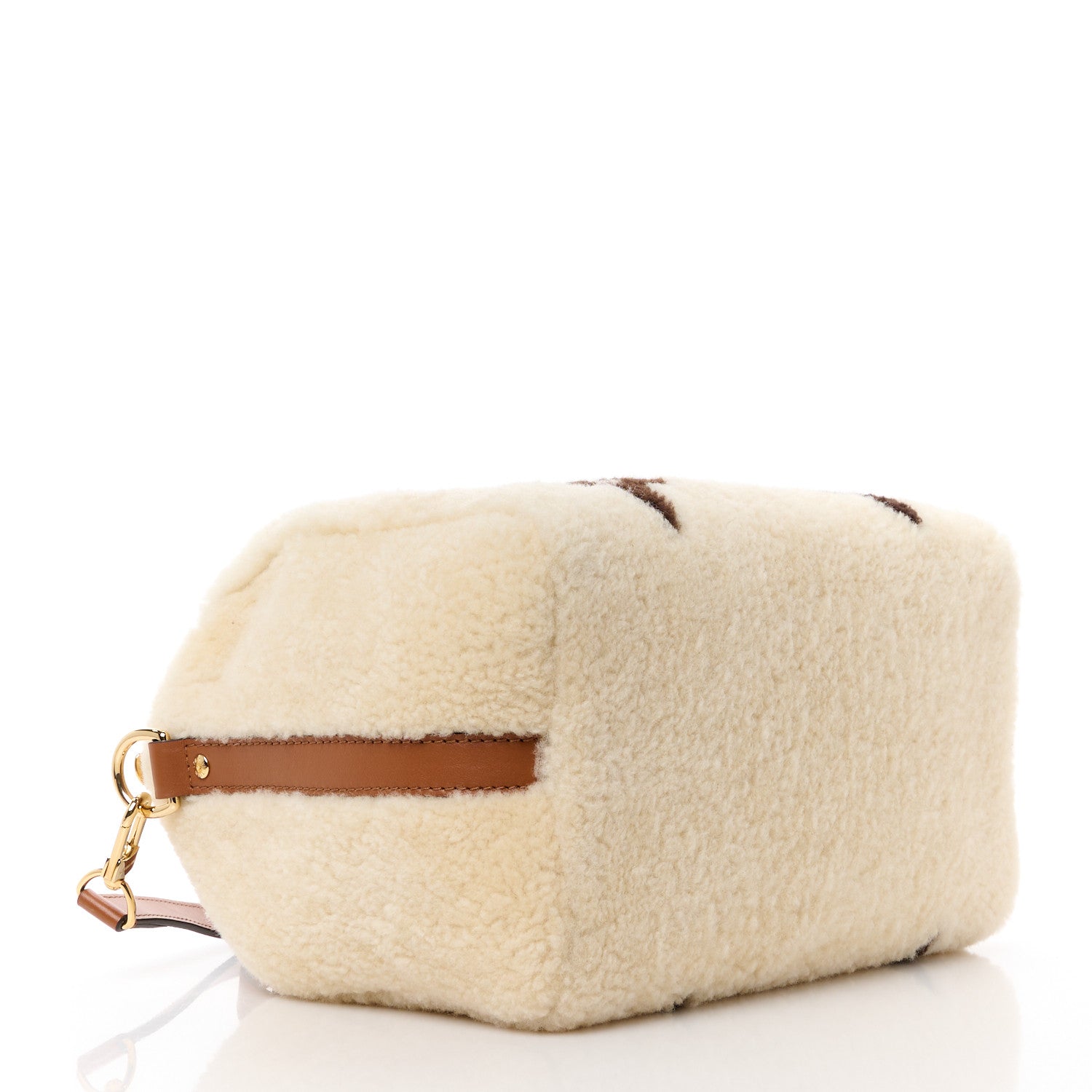 Louis Vuitton Monogram Shearling Speedy Bandouliere 25 Cream Brown 4 of 11