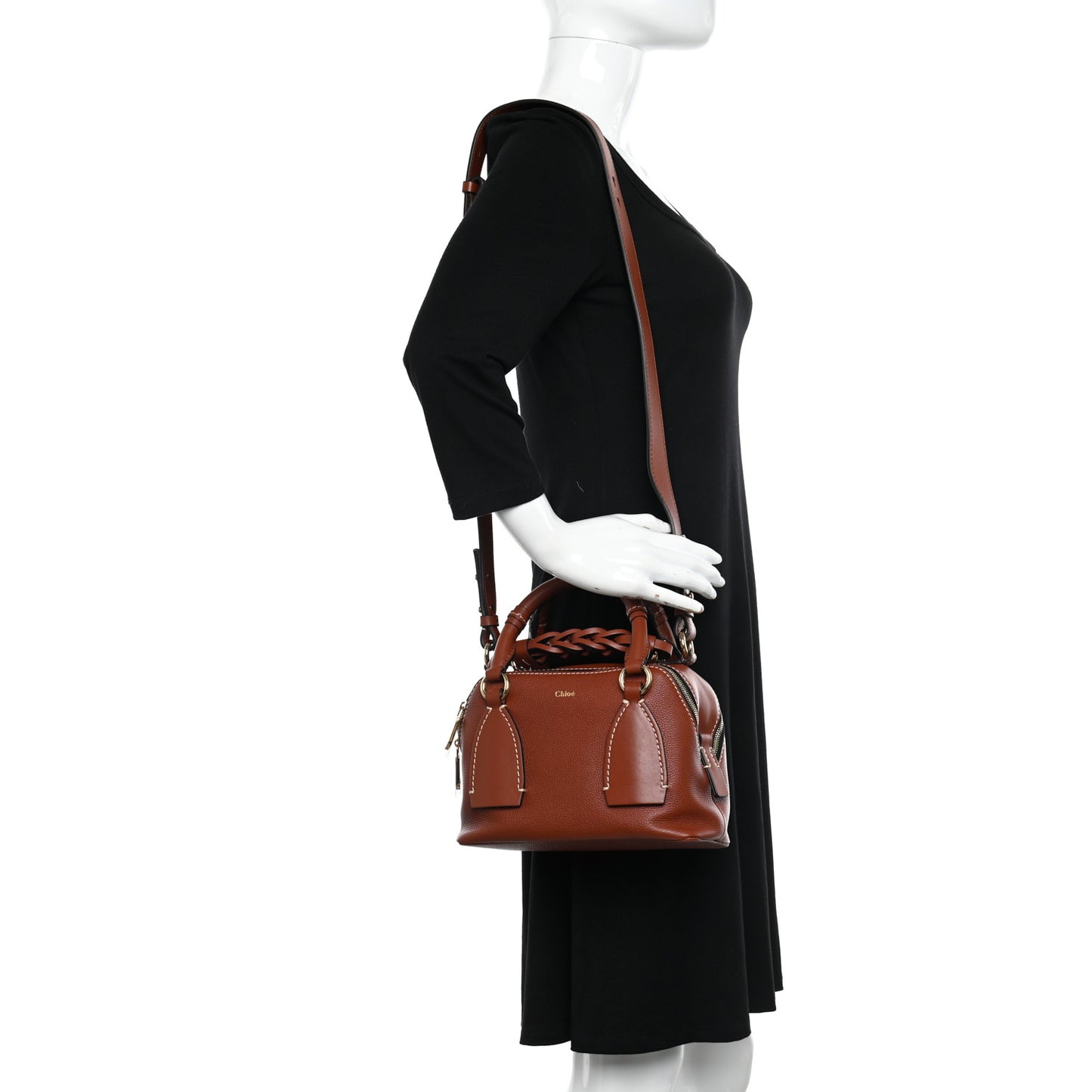 Calfskin Small Daria Sepia Brown