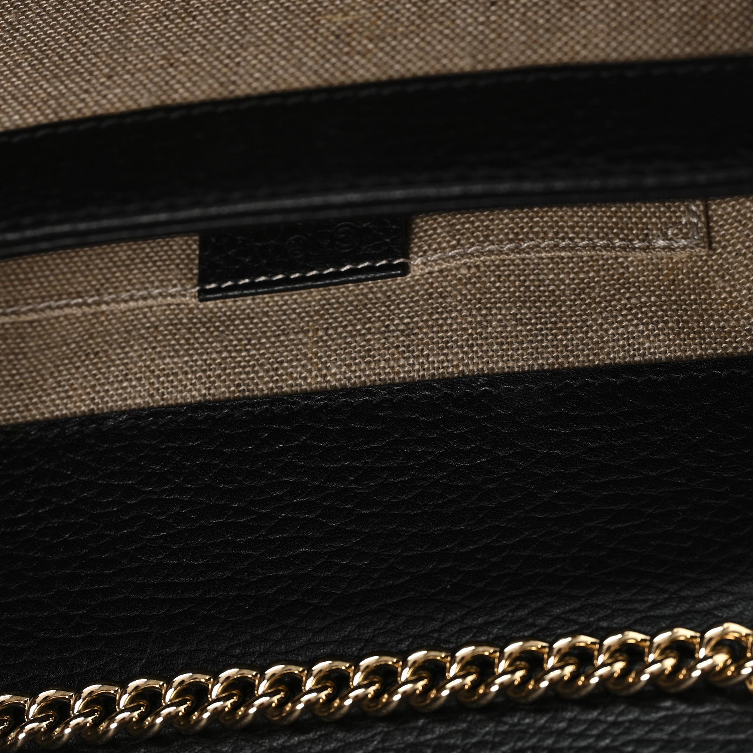 Gucci Dollar Calfskin Small Interlocking G Shoulder Bag Black Black 11 of 11