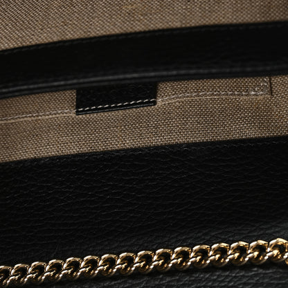 Gucci Dollar Calfskin Small Interlocking G Shoulder Bag Black Black 11 of 11