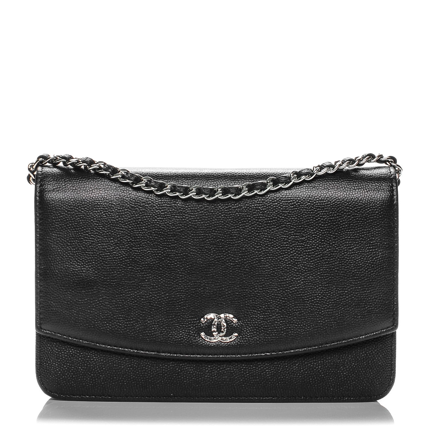 Chanel Caviar Sevruga Wallet On Chain WOC Black 1 of 8