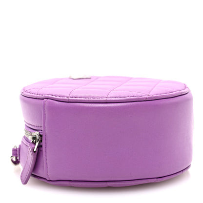 Chanel Lambskin Quilted Round Clutch With Chain Purple 4 of 10