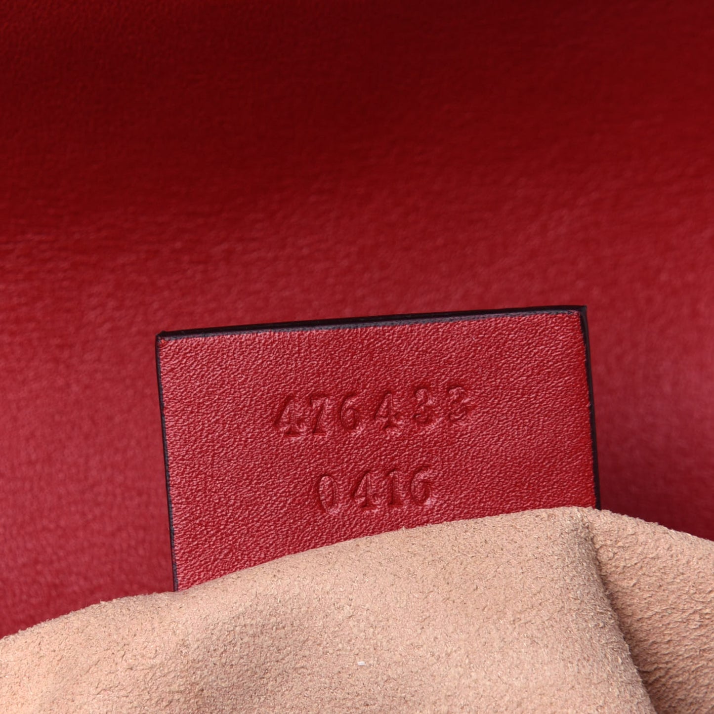 Calfskin Matelasse Super Mini GG Marmont Shoulder Bag Hibiscus Red