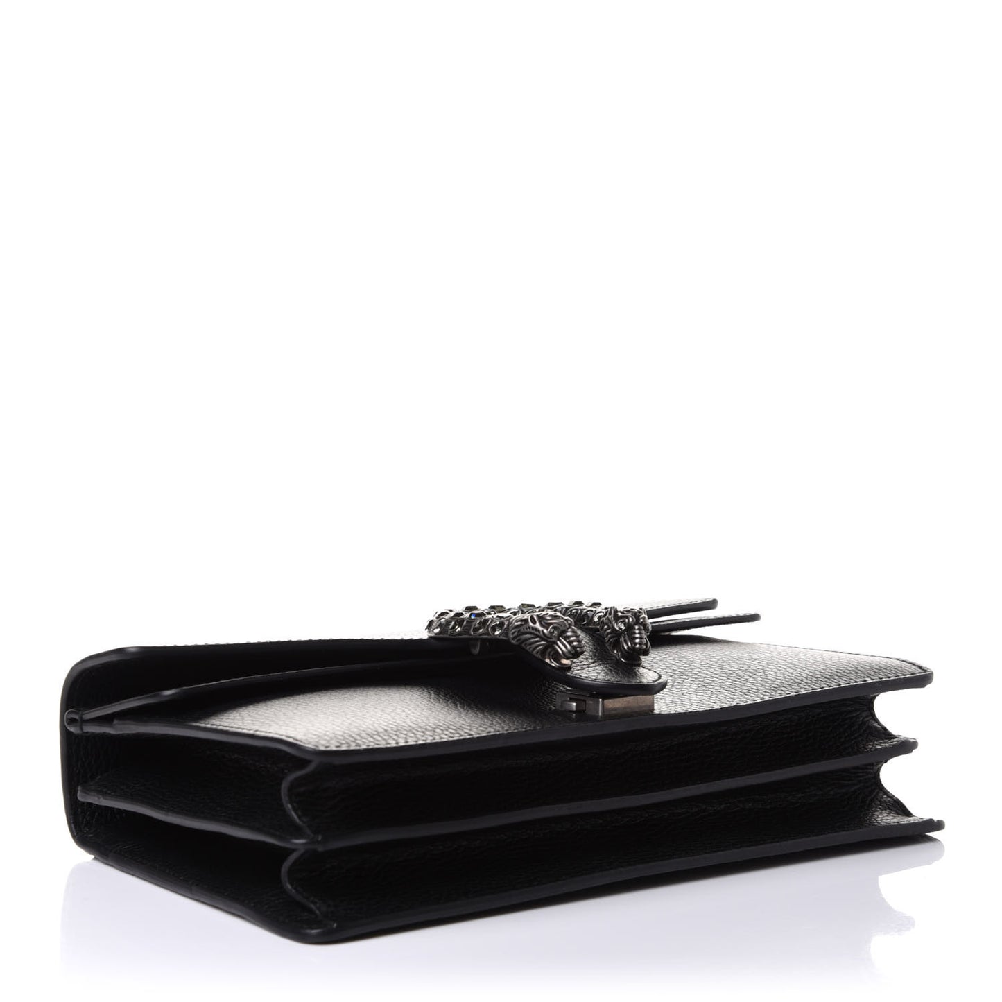 Pebbled Calfskin Small Dionysus Shoulder Bag Black