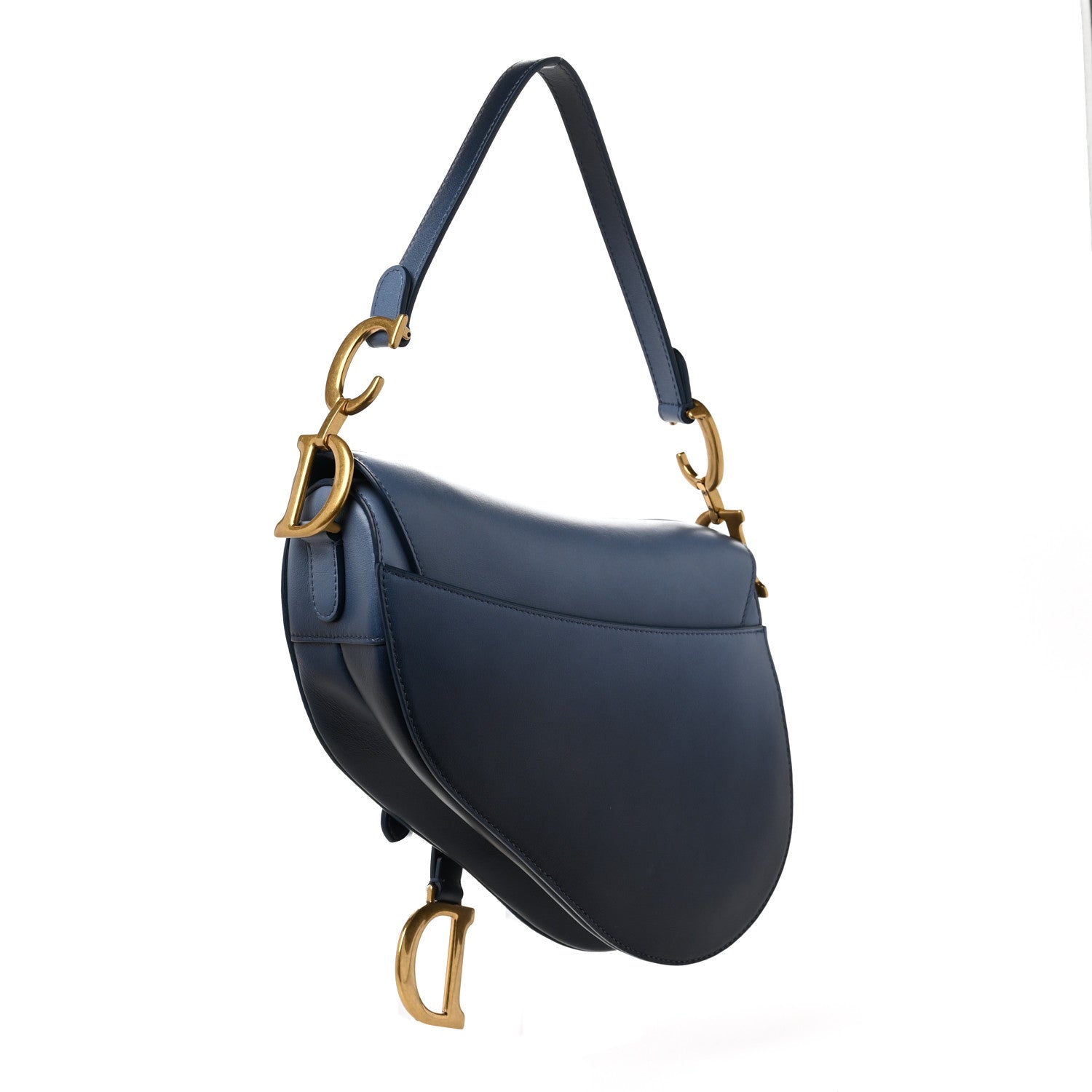Christian Dior Calfskin Gradient Saddle Bag Indigo Blue 2 of 9