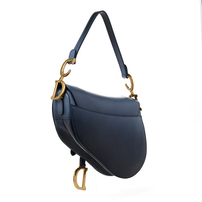 Christian Dior Calfskin Gradient Saddle Bag Indigo Blue 2 of 9
