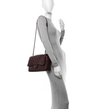 Chanel Lambskin Quilted Large Around Pockets Flap Burgundy 2 of 10