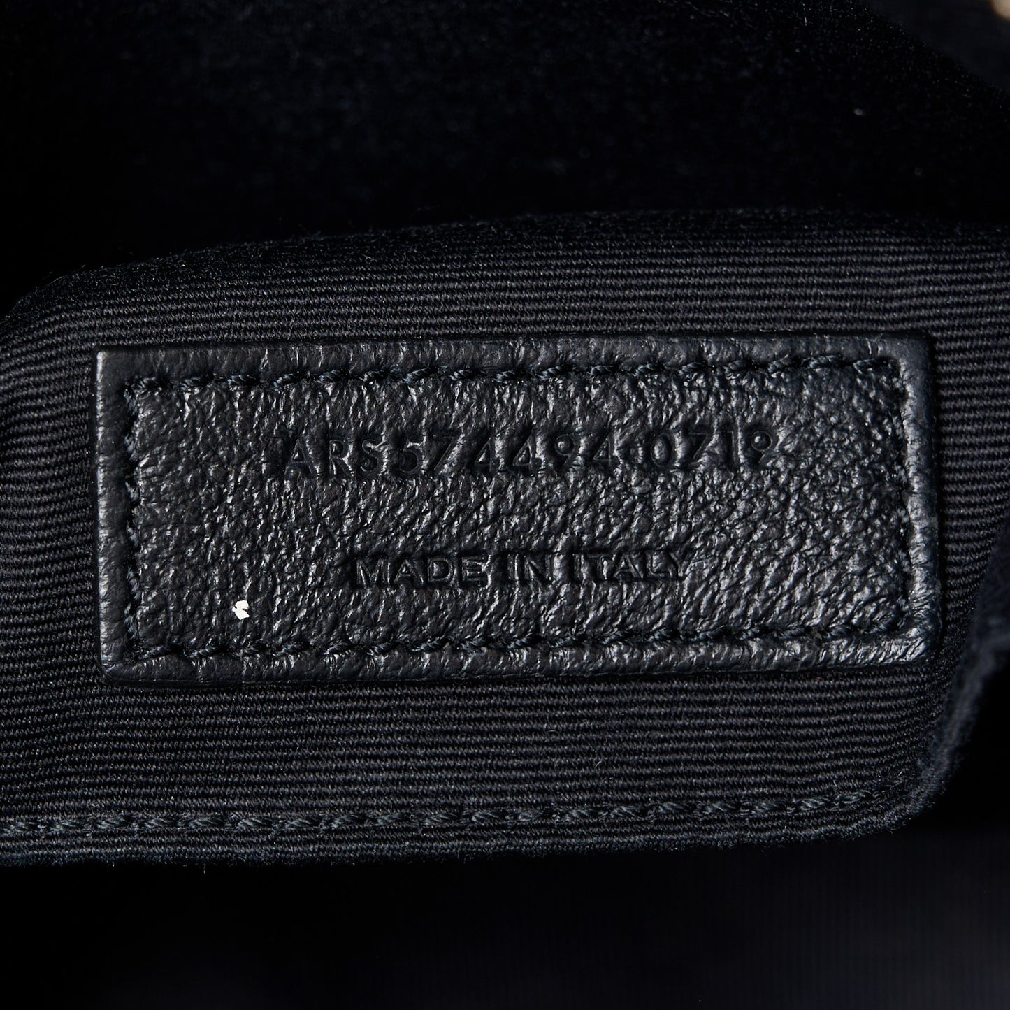 SAINT LAURENT Calfskin Matelasse Monogram Lou Camera Bag Navy