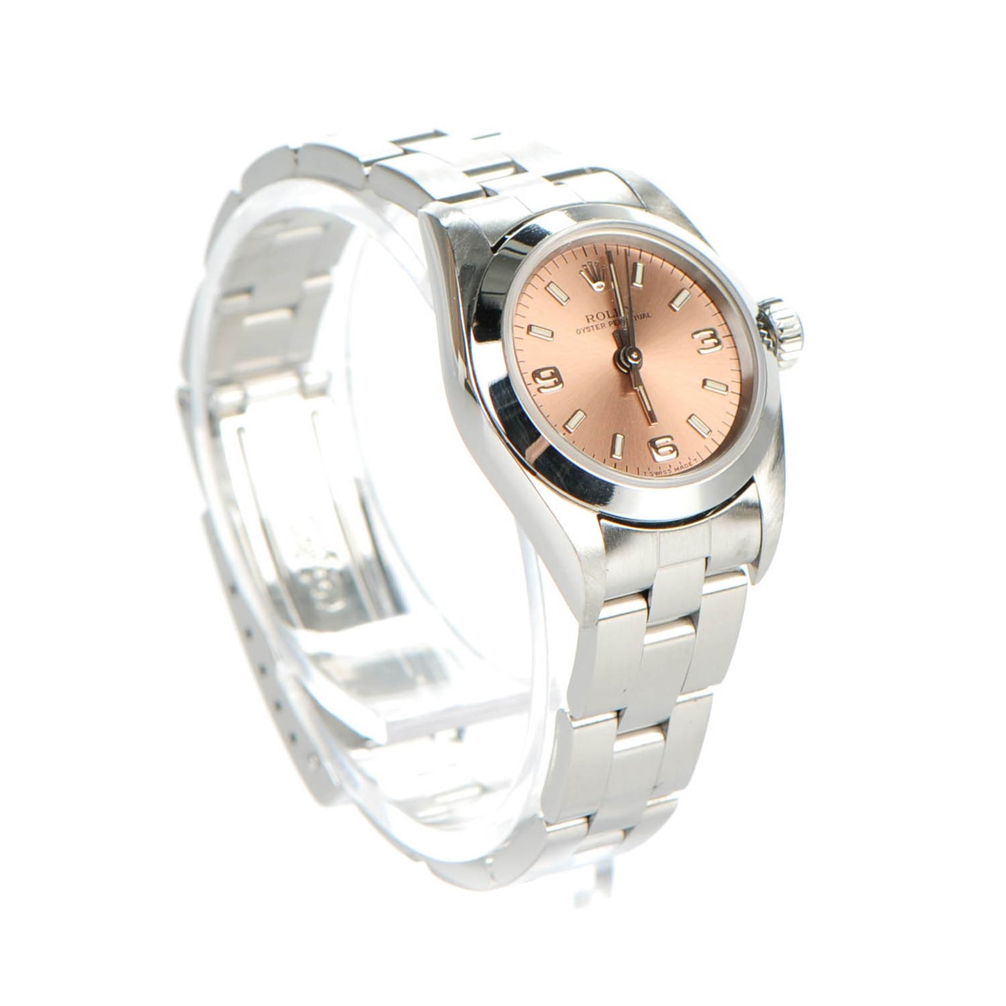 Stainless Steel 24mm Oyster Perpetual Watch Pink 67180