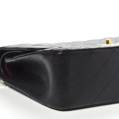 Chanel Caviar Quilted Jumbo Double Flap Black 9 of 15