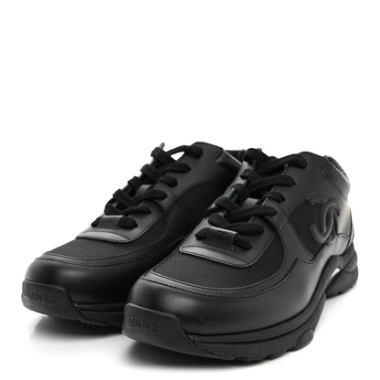Chanel Calfskin Lambskin CC Uniform Sneakers Black 42 Black 3 of 9