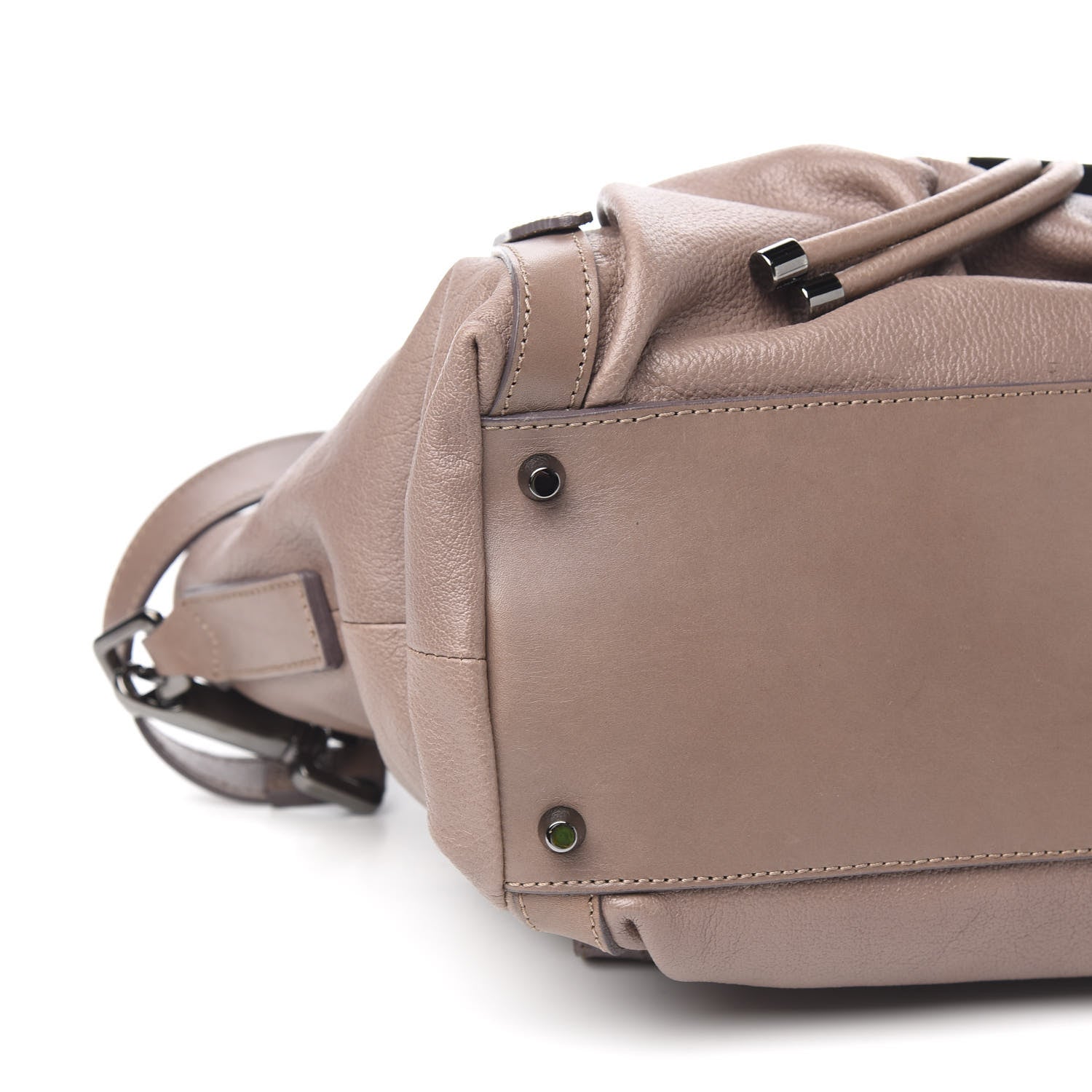 Burberry Calfskin Farrar Drawstring Tote Beige 8 of 10