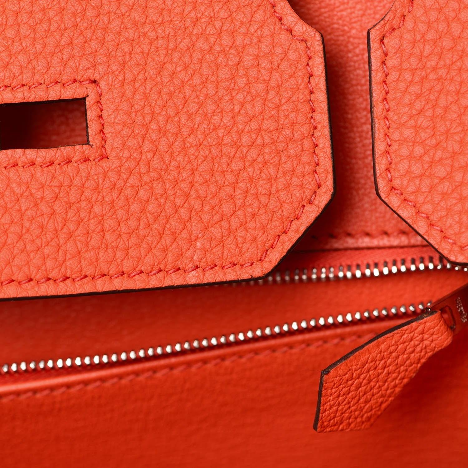 Hermes Togo Birkin 35 Orange Poppy 15 of 38