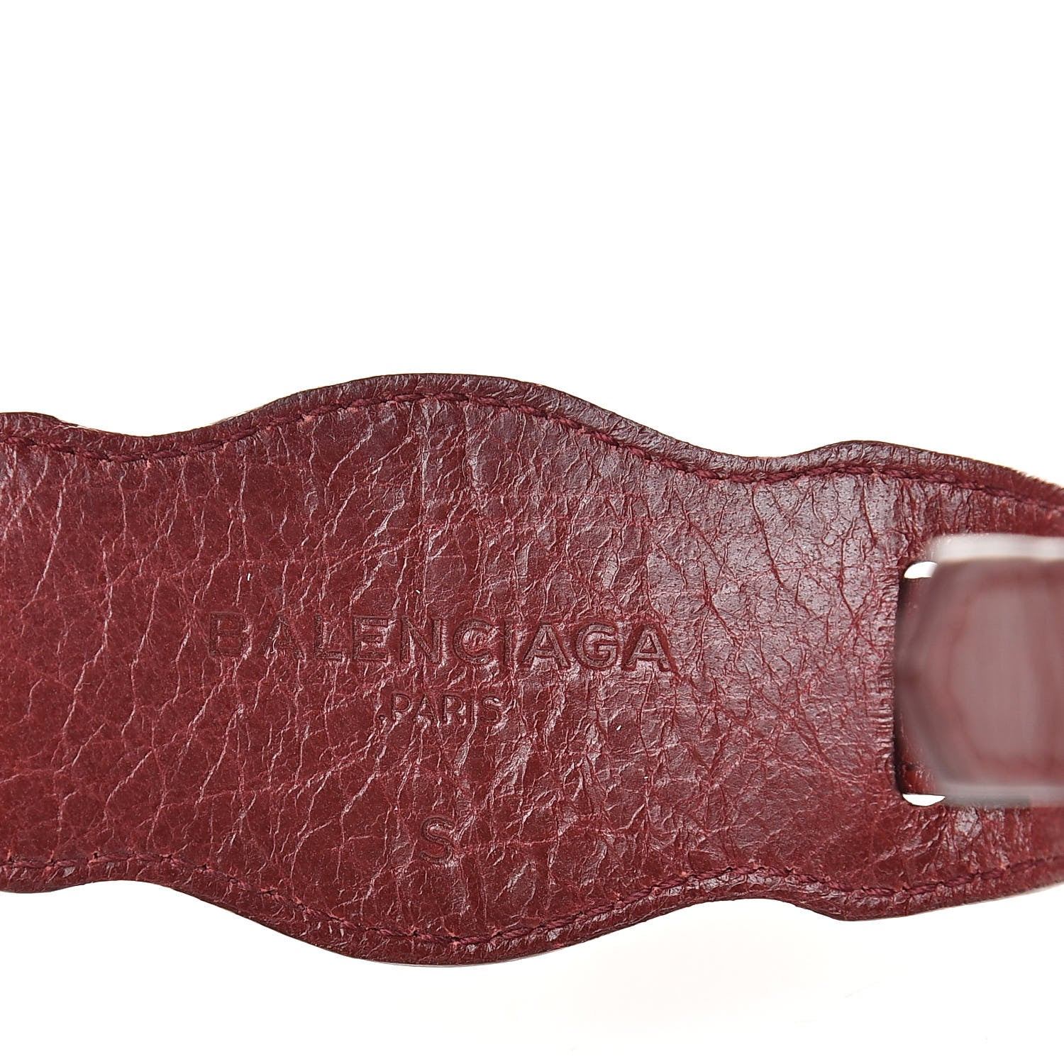 Balenciaga Agneau Arena Giant 12 Gold Hardware Bracelet S Bordeaux 4 of 4