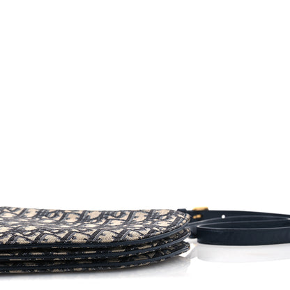 Christian Dior Oblique Saddle Pouch With Strap Navy Blue 14 of 20