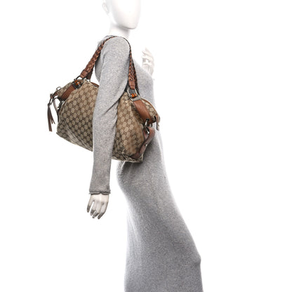 Gucci Monogram Bamboo Bar Medium Tote Brown 2 of 11