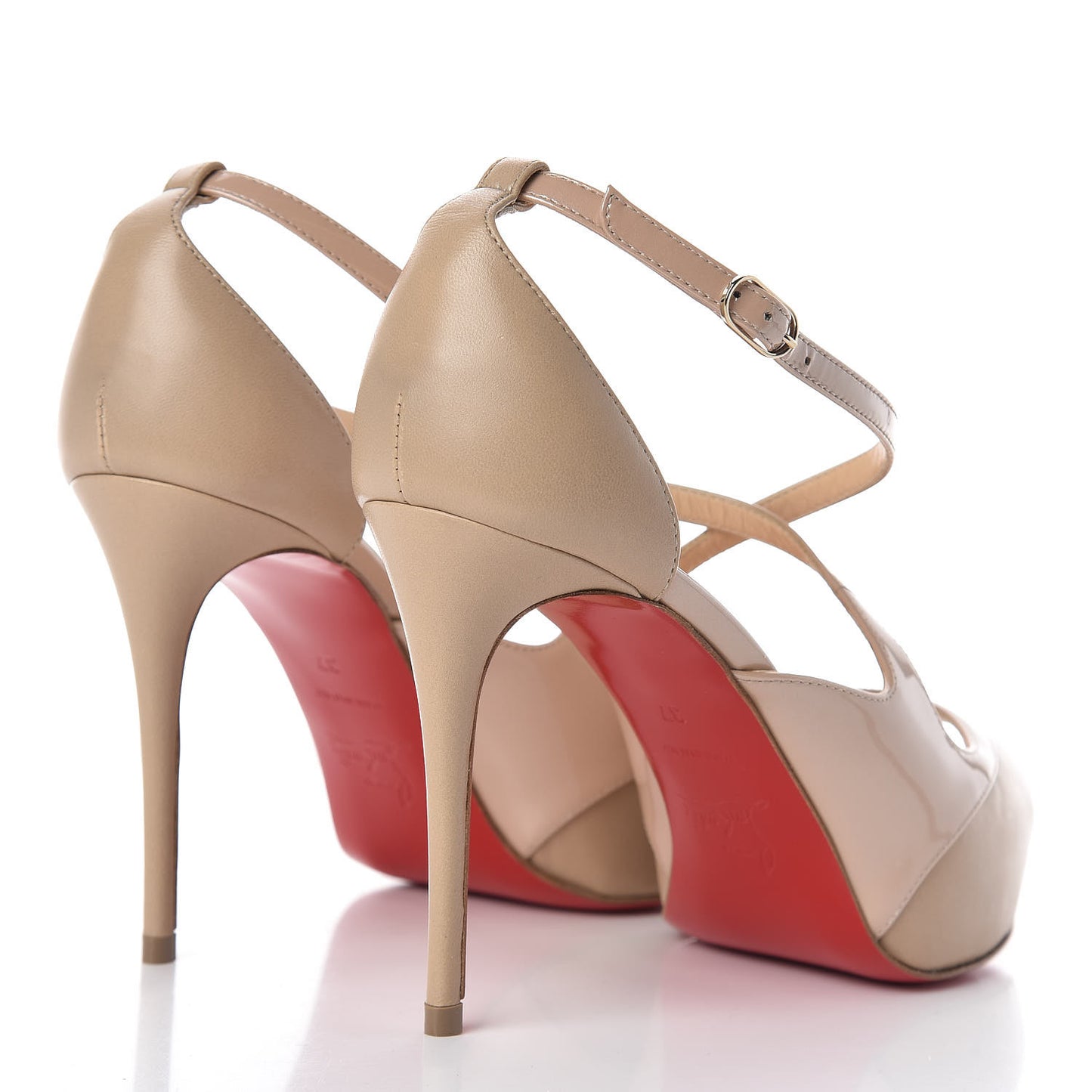 Nappa Patent Mira Bella 100 Sandals 37 Nude