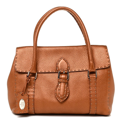 Fendi Cuoio Romano Selleria Linda Satchel Bronzo 1 of 10