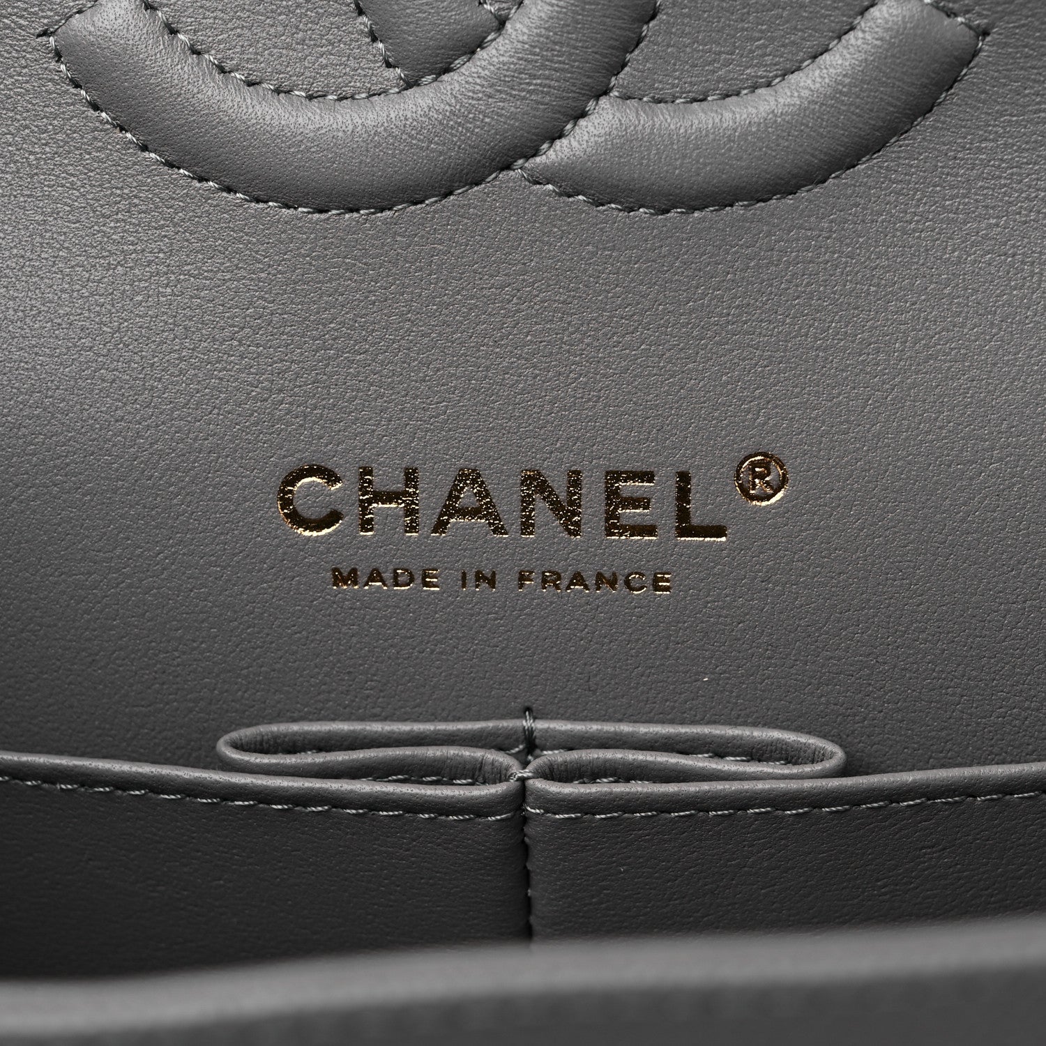 Chanel Caviar Quilted Medium Double Flap Grey 6 of 10