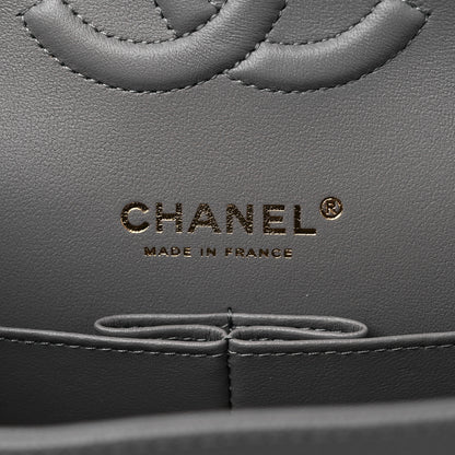 Chanel Caviar Quilted Medium Double Flap Grey 6 of 10