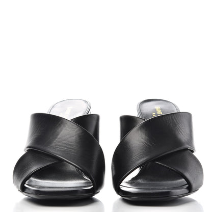 Saint Laurent Calfskin LouLou Mules 37.5 Black 2 of 11