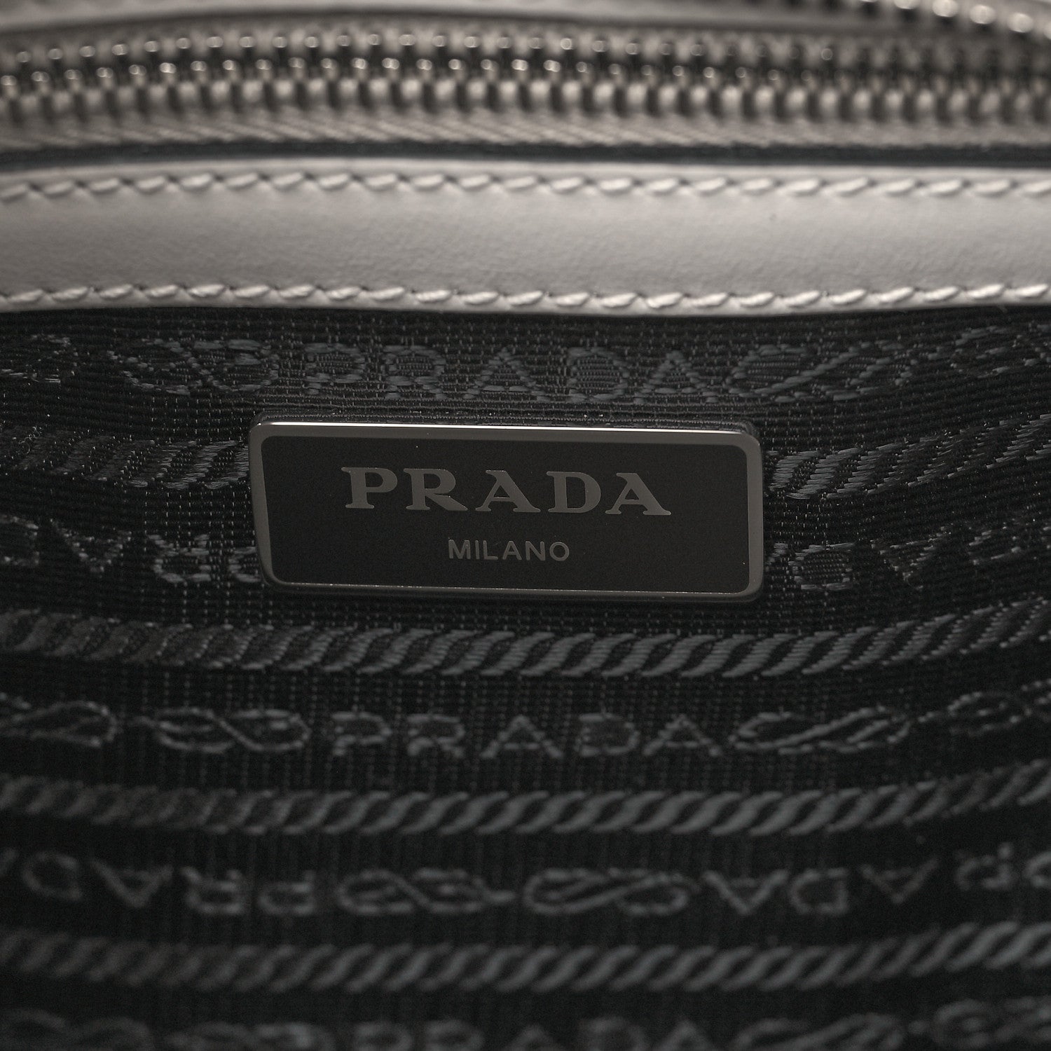 Prada Saffiano Cuir City Calf Monochrome Shopping Tote White 5 of 8