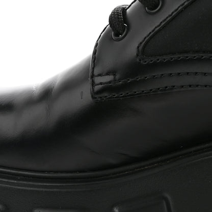 Prada Spazzolato Rois Re-Nylon Metal Triangle Logo Monolith Pouch Pocket 55mm Boots 36 Black 14 of 15
