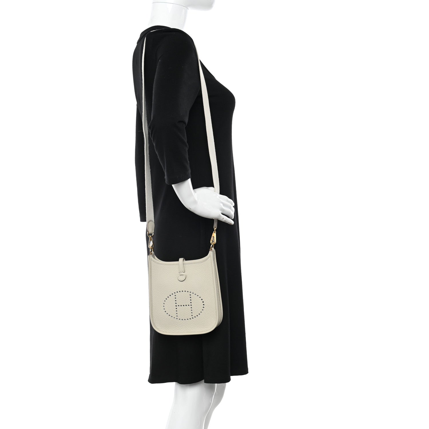 Hermes Taurillon Clemence Evelyne TPM Craie 2 of 11