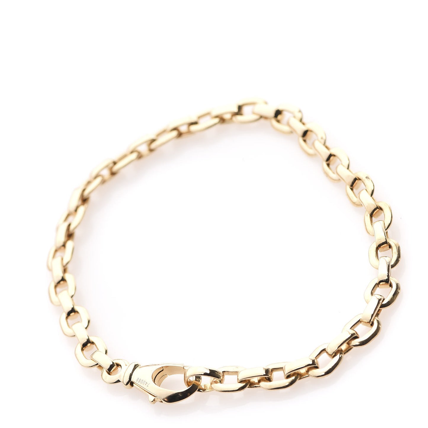 18K Yellow Gold Meplat Link Chain Bracelet