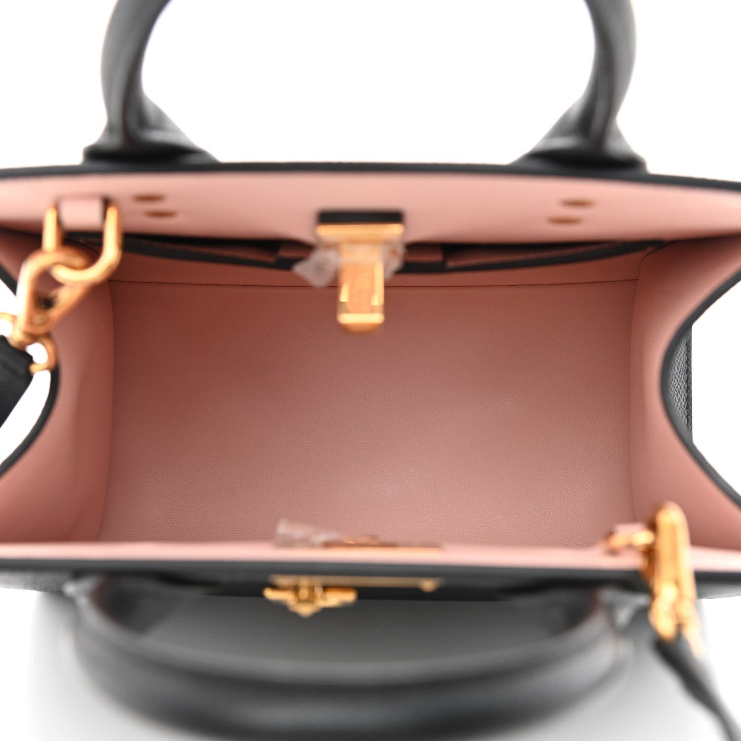 Hammered Calfskin The Studio Box Bag Black