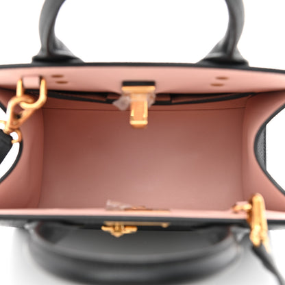 Salvatore Ferragamo Hammered Calfskin The Studio Box Bag Black 5 of 10
