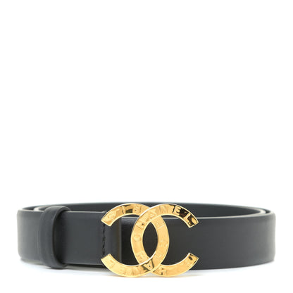 Chanel Calfskin Paris Button CC Belt 80 32 Black 1 of 9