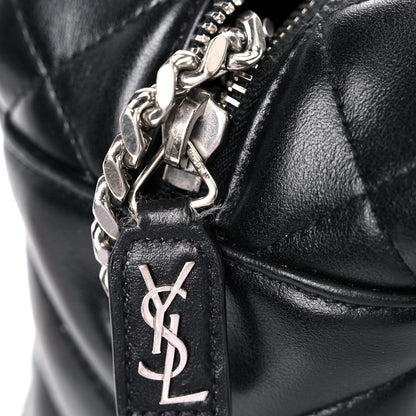 Saint Laurent Calfskin Y Quilted Monogram Small Loulou Bowling Bag Black 14 of 14