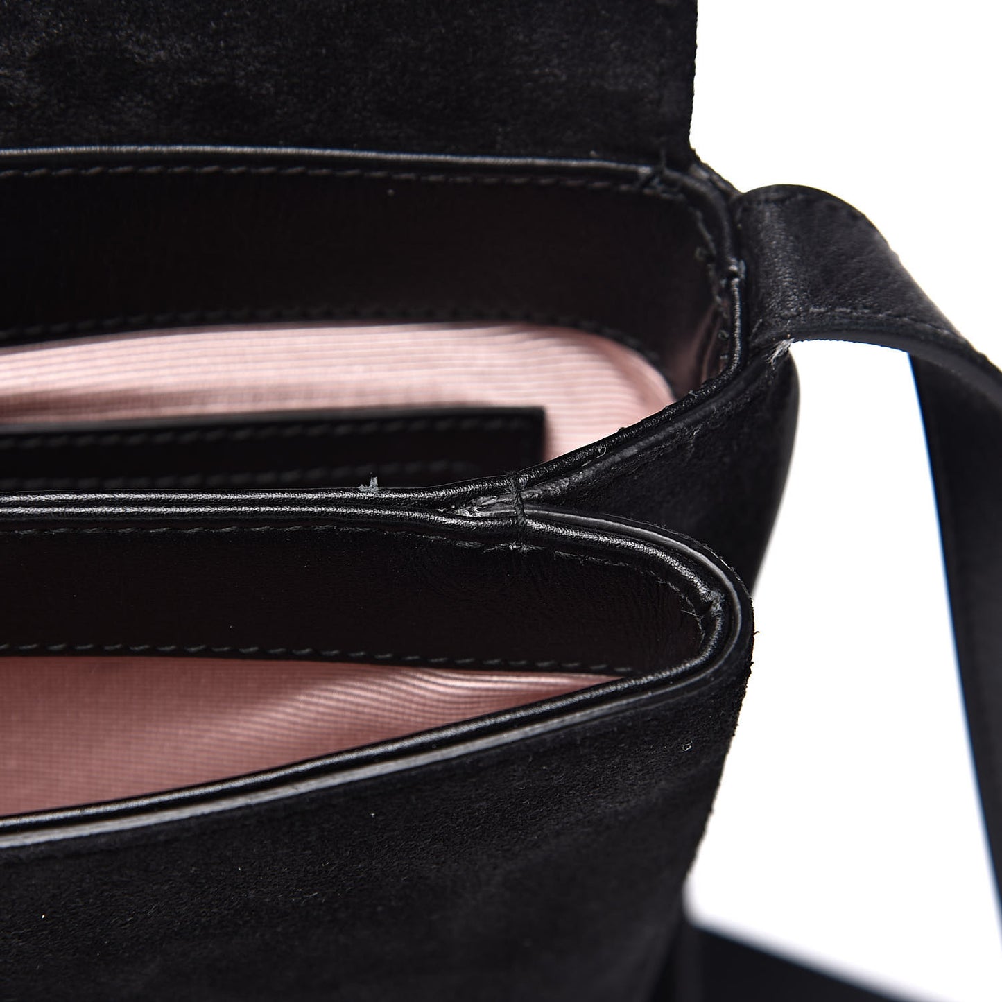 Suede Medium Arli Flap Shoulder Bag Black