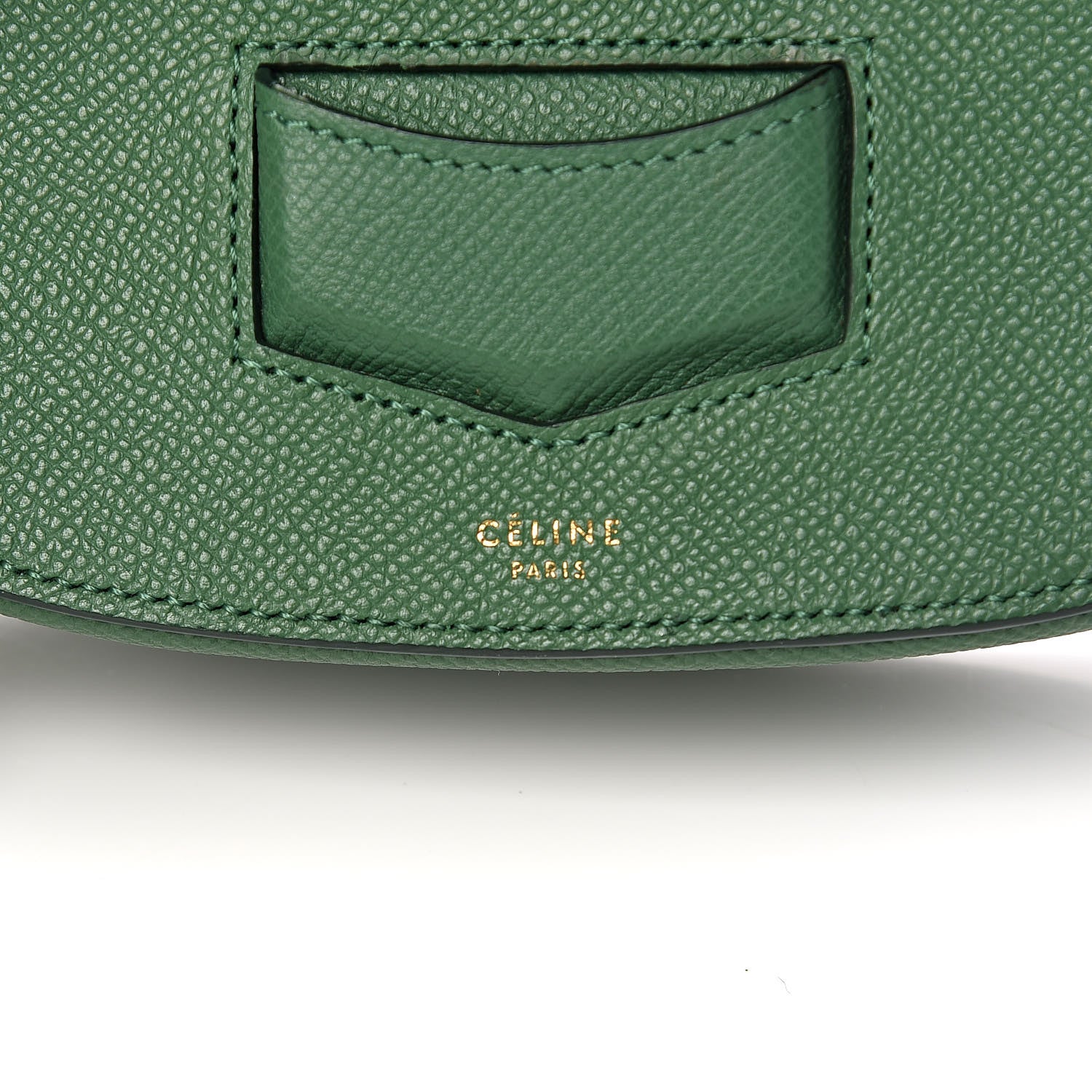 Celine Grained Calfskin Small Trotteur Light Forest 7 of 11
