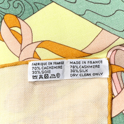 Hermes Cashmere Silk Les Tresors D Un Artiste Shawl 140 6 of 6