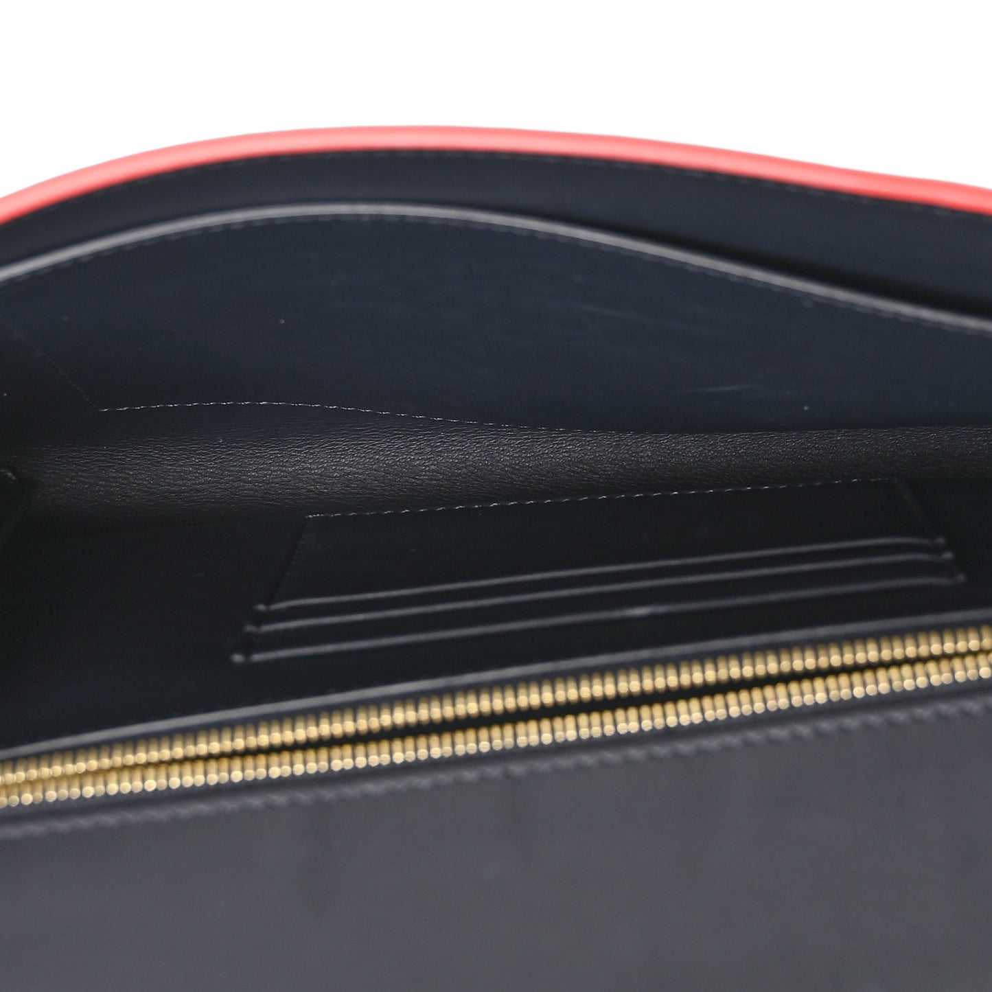 Smooth Calfskin Trotteur Clutch Navy Blue Red