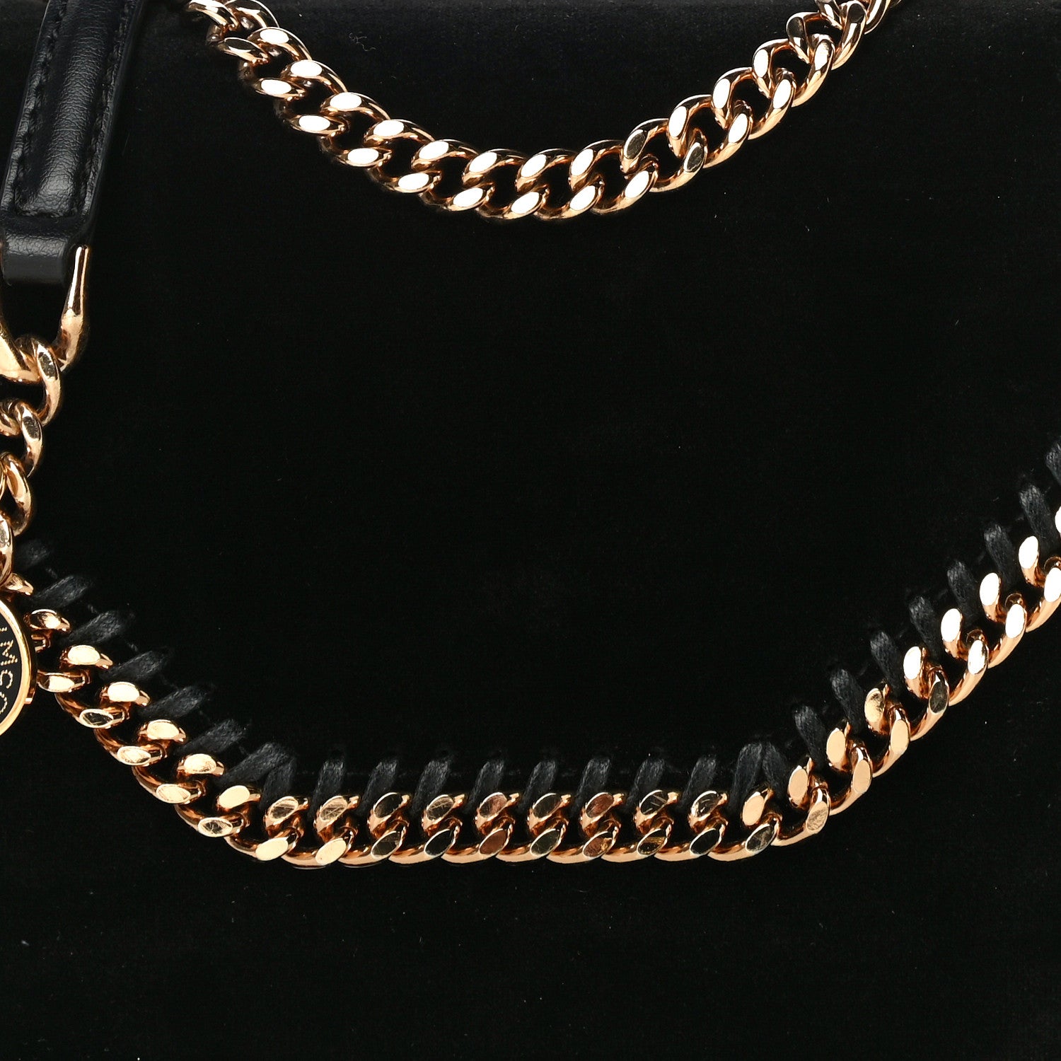 Stella McCartney Velvet Effect Medium Falabella Box Shoulder Bag Black 8 of 12