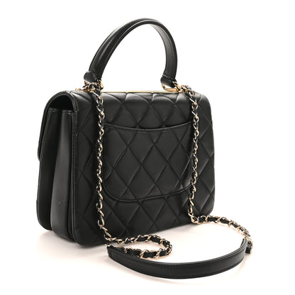 Chanel Lambskin Quilted Small Trendy CC Dual Handle Flap Bag Black 3 of 11