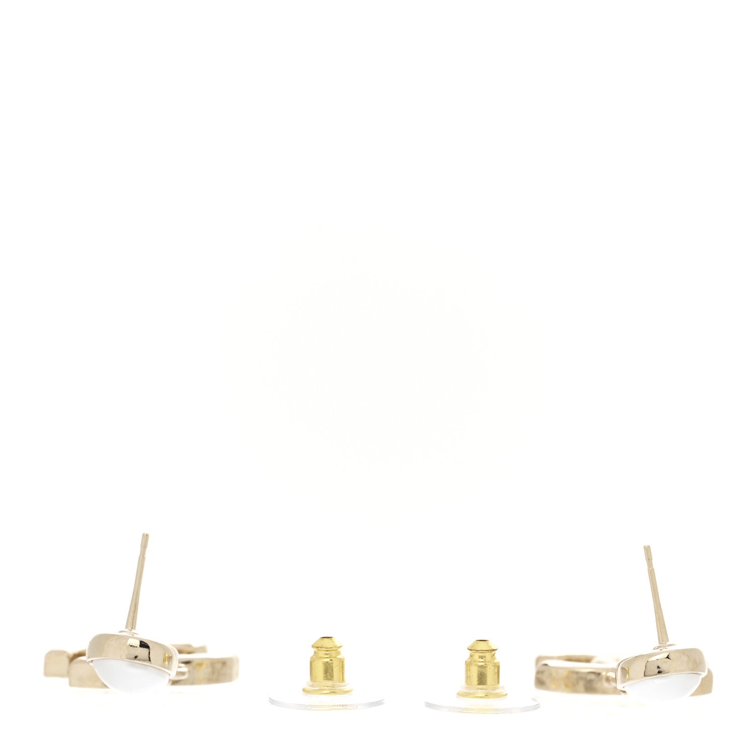 Chanel Pearl Enamel CC Drop Earrings Black 3 of 5